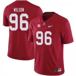 NCAA Men's Alabama Crimson Tide #96 Taylor Wilson Stitched College 2019 Nike Authentic Crimson Football Jersey KJ17Q54UJ